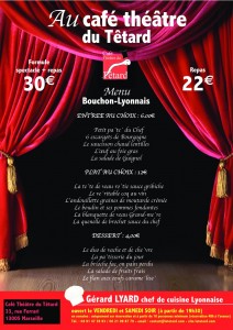 menu bouchon lyonnais théâtre têtard menu 2015