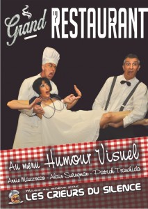 grand restaurant, humour, humour visuel, théâtre, tetard, têtard, bouchon, bouchon lyonnais, cuisine lyonnaise, arts de la rue, années 60, Annie Mazzocco, Alain Swingman, Patrick Tranchida