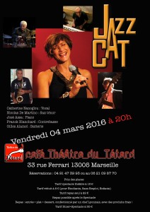 JazzAcat - Catherine Nanoglou - Nicolas De Martino - José Assa - Franck Blanchard - Gilles Alamel - bouchon - bouchon lyonnais - théâtre du Têtard - têtard - 13005 - Marseille - cuisine lyonnaise